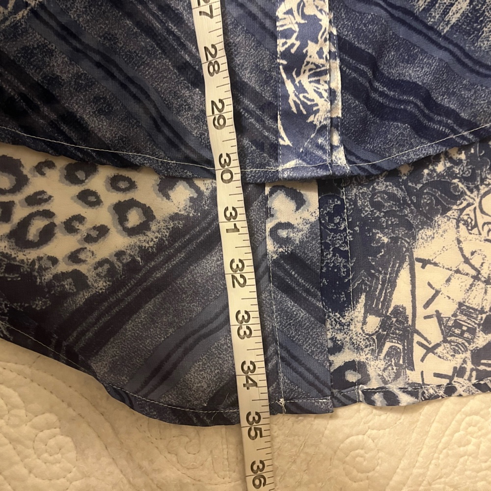 Multiples Blue And White Patterned Button-Down Sh… - image 5